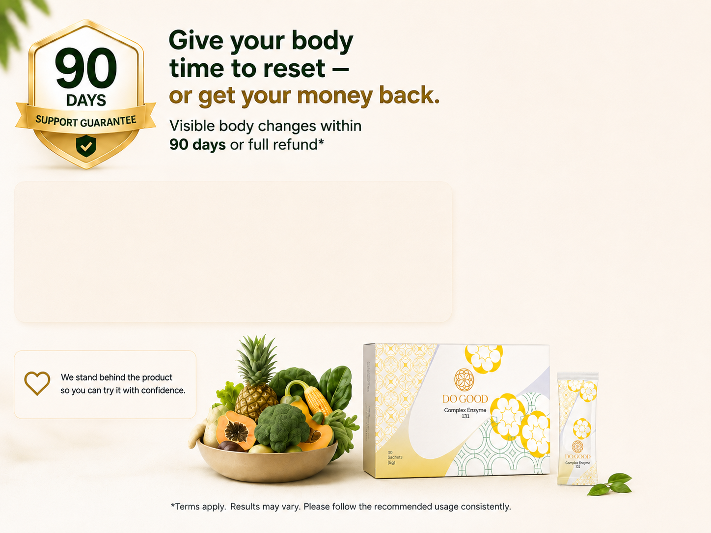 90 days support guarantee visual