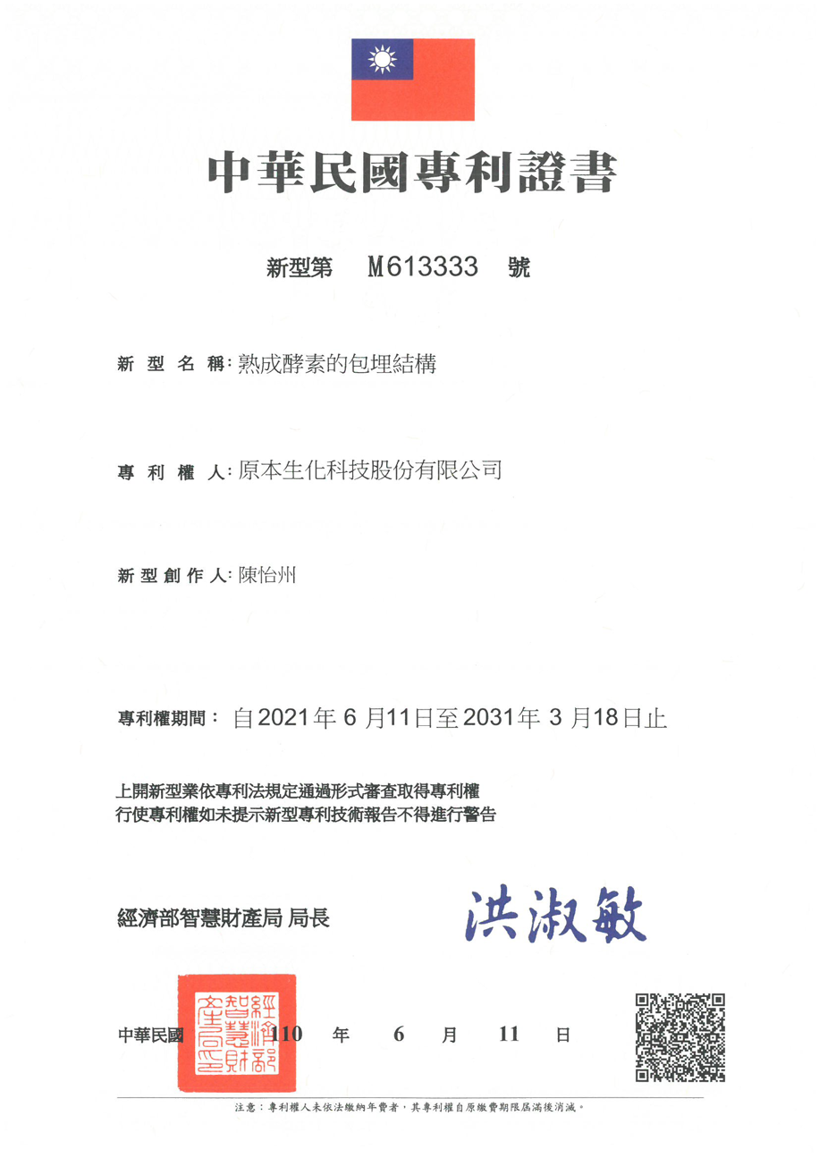 Patent certificate 5